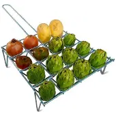 EDM Gemüsegrill Zum Grillen 16 Schlitze Silber Silber One Size