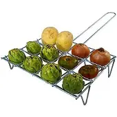 EDM Gemüsegrill Zum Grillen 6 Schlitze Silber Silber One Size