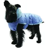Fashion Dog Hunde-Steppmantel mit Kunstpelz-Futter - Azzurro 36 cm 1 St