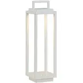 LUCANDE LED-Außenleuchte Mirina, weiß, Akku, Touchdimmer