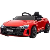 HOMCOM Kinder Elektroauto, Kinderfahrzeug mit Ferbedienung, Kinderauto, Rot