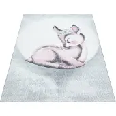 Ayyildiz Teppiche Kinderteppich TEPPICHE "Bambi 850, auch in rund erhältlich" Gr. 3, pink, B:120cm H:11mm L:170cm, Kunstfaser, Teppiche, Kinderteppich, auch in rund, Rehkitz Motiv, Kurzflor