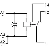 Wago 789-508 Relaismodul,Eingangsnennspannung AC 230 V,1 Wechsler,grau 789508