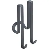 Metaltex 401109000 Origin Lava Duschhaken, TouchTherm, matt schwarz