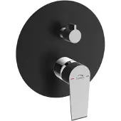 Loge Design Unterputz-Brausearmatur mit Umstellventil Schwarz