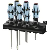 Wera 3334/6 Edelstahl Kraftform Schraubendrehersatz + Rack, 6 tlg.