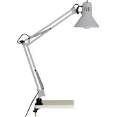 Brilliant Tischleuchte "HOBBY", grau (titansilberfarben), 1, Ø 17cm H: 70cm, 1 Stk., Leuchten, 70cm Höhe, E27 max. 40W, schwenkbar, Metall, Druckschalter, Tischleuchte