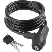 M-Wave 231010, Kabelschloss, Schwarz, Silikon, Schlüssel, 1500 mm, 8 mm