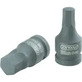 Ks Tools 1/2" Kraft-Bit-Stecknuss Innensechskant, kurz, 10 mm