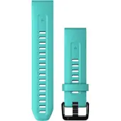 Garmin Quickfit-armbänder, Silikon aqua/schwarz 20 mm