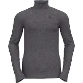Odlo - Technischer Baselayer - Active Warm Baselayer Top Turtle Neck Half Zip M Steel Grey Melange für Herren - Größe S - Grau