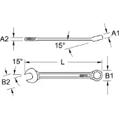 Ks Tools XL Ringmaulschlüssel abgewinkelt - 517.1510