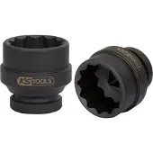 Ks Tools 1" 12-kant-Kraft-Stecknuss, kurz - 450.0405