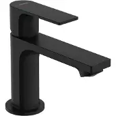Hansgrohe Waschtisch-Einhebelmischer Rebris E 80 CoolSt m Zugstangen-Ablaufgarnitur, mattschwarz