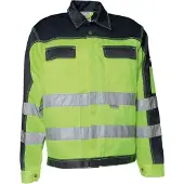 Planam Warnschutz Bundjacke zweifarbig Gr. 46 gelb/marine