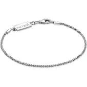 KUZZOI Armkette "Armband Herren Basic Kordelkette Gedreht 925 Silber" Gr. 230, silber, Armbänder, Herren, 230, Silber 925 (Sterlingsilber), Armkette