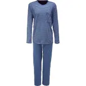 Ammann Schlafanzug "Schlafanzug lang Men / Nightwear", Herren, Gr. 60, blau (polo), Obermaterial: 100% Baumwolle CO., Homewear-Sets Schlafanzug