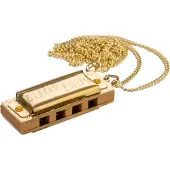 Hohner Little Lady Gold Mundharmonika mit Kette