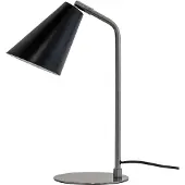 Dyberg Larsen Tischlampe Oswald, schwarz/stahl, Höhe 40 cm