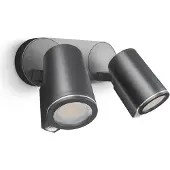 Steinel Spot DUO, Wandbeleuchtung für den Außenbereich, Schwarz, Aluminium, Kunststoff, IP44, II, IK03