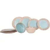 Gimex Geschirrset Melamin 12-tlg. beige für 4 Personen