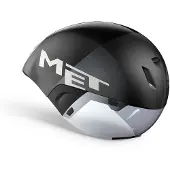 Met Codatronca Fietshelm - Tijdrit - Maat L - Black Silver Matt Glossy