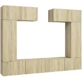 vidaXL 6-tlg. TV-Schrank-Set Sonoma-Eiche Holzwerkstoff