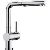 BLANCO Küchenarmatur "LINUS-S Vario", grau (chrom), B:11cm H:28,4cm T:26,6cm, Messing, Armaturen, Küchenarmatur, Hochdruck, mit herausziehbarer Zweistrahlbrause