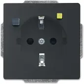Busch-Jaeger 3120EUCB-885 FI-SCHUKOMAT SCHUKO Steckdosen-Einsatz Safety+ schwarz matt - Plattform 63 2CKA003116A0671 3120EUCB885