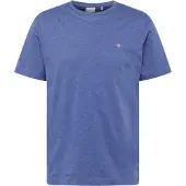 Gant für Herren. 2003184 Schild T-shirt blau (5XL), Lässig, Baumwolle, Kurzarm, Nachhaltig