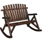 vidaXL Garten-Schaukelbank 2-Sitzer 123x96x102 cm Massivholz Fichte
