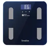 Terraillon 15115, Elektronische Personenwaage, 180 kg, 100 g, Edelstahl, kg, Quadratisch