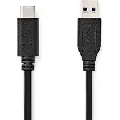 Benel Nedis CCGB61650BK10, 1 m, USB C, USB A, USB 3.2 Gen 2 (3.1 Gen 2), 10 Gbit/s, Schwarz