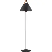 Nordlux Stehlampe Strap aus Metall mit Lederband, schwarz