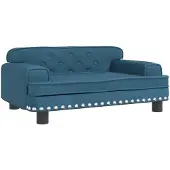 vidaXL Hundebett Blau 70x45x30 cm Samt