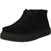 Clarks Original Torhill Hi Schnürschuhe mit Plateau-Sohle für Damen und Herren, Schwarz