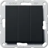 Gira Wippschalter BS 3f Aus System 55 Schwarz m 2830005