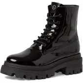 Tamaris Damen Schnürstiefeletten Schwarz Synthetik Größe: 39
