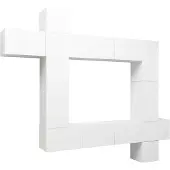 vidaXL 9-tlg. TV-Schrank-Set Weiß Holzwerkstoff