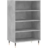 vidaXL Highboard Betongrau 57x35x90 cm Holzwerkstoff