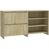 vidaXL 2-tlg. Sideboard Sonoma-Eiche Holzwerkstoff