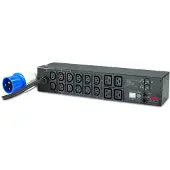 APC Rack-Stromverteiler, Metered, 2 HE, 32 A, 230 V, (12) C13 & (4) C19, Messgerät, 2U, Einphasig, Horizontal/Vertikal, Schwarz, 16 AC-Ausgänge
