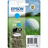 Epson Golf ball 34XL Golfball DURABrite Ultra Single Cyan Tinte, High (L) Yield, Cyan, 10,8 ml, 1 Stück(e), 950 Seiten, Einzelpackung