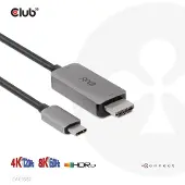 Club 3D CLUB3D USB Gen2 Type-C to HDMI 4K120Hz 8K60Hz HDR10 with DSC1.2 Active Cable M/M 3m, 3 m, USB Gen2 Type-C, HDMI Typ A (Standard), Stecker, Stecker, Gerade