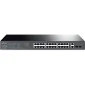 TP-LINK 28-Port Gigabit Easy Smart Switch mit 24-Port PoE+, Managed, L2, Gigabit Ethernet (10/100/1000), Power over Ethernet (PoE), Rack-Einbau, 1U