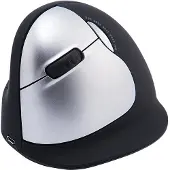 R-Go Tools R-Go HE Ergonomische Maus für Linkshänder, Größe L für große Hände, kabellose Vertikalmaus, wiederaufladbar, gegen Mausarm, Tennisarm und RSI, für Windows und MacOS, Schwarz