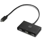 HP USB-C-zu-USB-A-Hub, USB 3.2 Gen 1 (3.1 Gen 1) Type-C, USB 3.2 Gen 1 (3.1 Gen 1) Type-A, Schwarz, China, Business, Windows 10, Windows 11