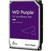 Western Digital Purple Festplatte - 3,5" Intern - 6 TB - SATA (SATA/600) - Conventional Magnetic Recording (CMR) Method - Videoüberwachungssystem Unterstütztes Gerät