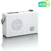 Lenco PDR-030WH Tragbares DAB+/FM-Radio Akku Senderspeicher Weckfunktion Weiß