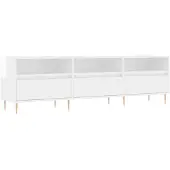 vidaXL TV-Schrank Hochglanz-Weiß 150x30x44,5 cm Holzwerkstoff